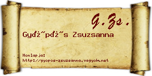 Gyöpös Zsuzsanna névjegykártya